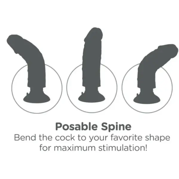 KING COCK - Dildo Vibrador Natural de 17.78 cm para Placer Realista - Imagen 6