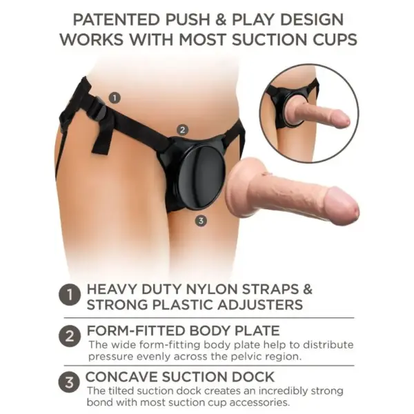KING COCK - Élite arnés ajustable para principiantes con dildo 15.2 cm - Imagen 9