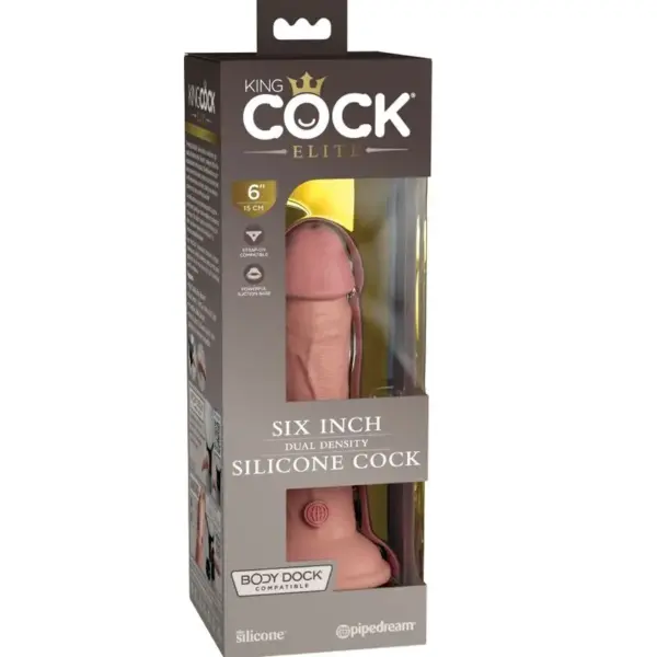 KING COCK - Élite Dildo Realístico Silicona 15.2 cm - Imagen 5