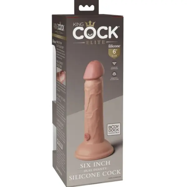 KING COCK - Élite Dildo Realístico Silicona 15.2 cm - Imagen 6