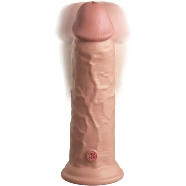 KING COCK - ÉLITE DILDO REALÍSTICO VIBRADOR & SILICONA 20.3 CM - Imagen 3