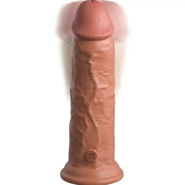 KING COCK - Élites Dildo Realístico Vibrador Caramelo 20.3 cm - Imagen 3