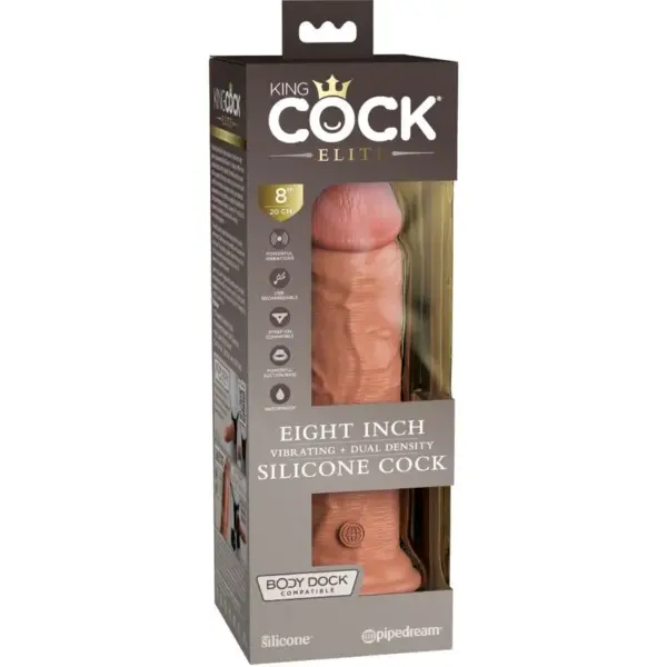KING COCK - Élites Dildo Realístico Vibrador Caramelo 20.3 cm - Imagen 7