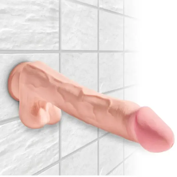 KING COCK - PENE REALÍSTICO 3D CON TESTÍCULOS 24.8 CM NATURAL - Imagen 3