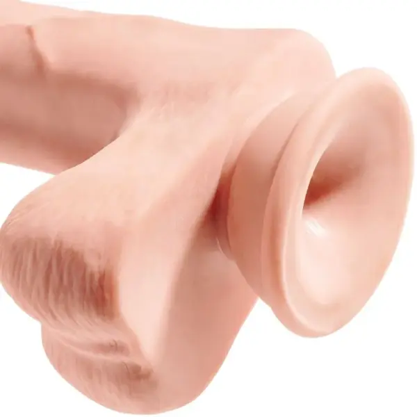 KING COCK - PENE REALÍSTICO 3D CON TESTÍCULOS 24.8 CM NATURAL - Imagen 5