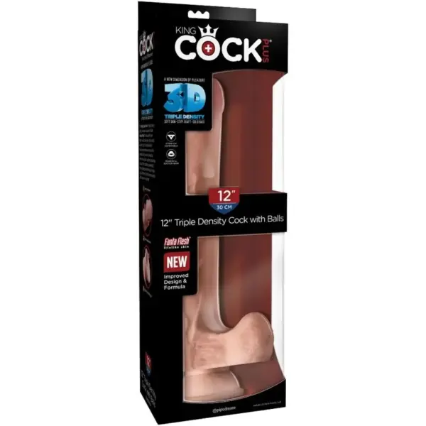 KING COCK - PENE REALÍSTICO 3D CON TESTÍCULOS 24.8 CM NATURAL - Imagen 8