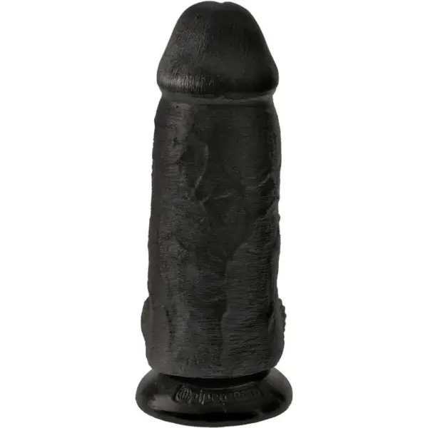 KING COCK - Pene Realístico Chubby 23 cm Negro para Placer Total - Imagen 2
