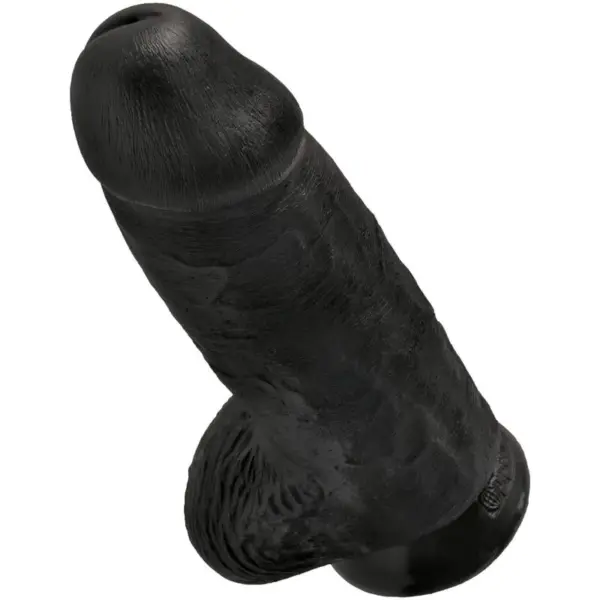 KING COCK - Pene Realístico Chubby 23 cm Negro para Placer Total - Imagen 3