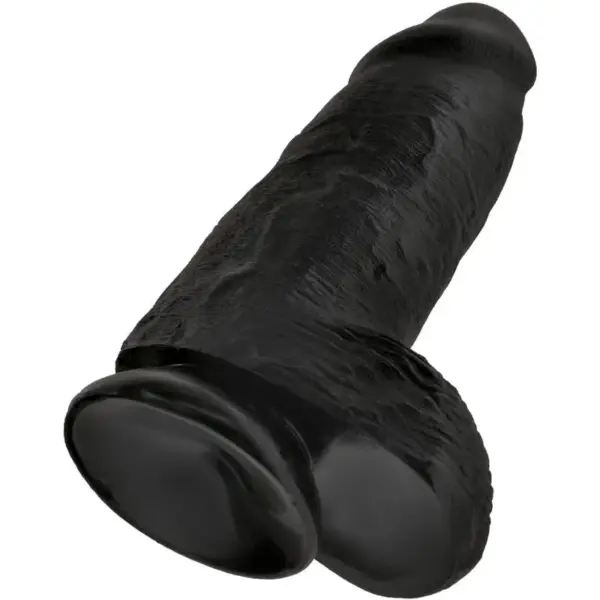 KING COCK - Pene Realístico Chubby 23 cm Negro para Placer Total - Imagen 4