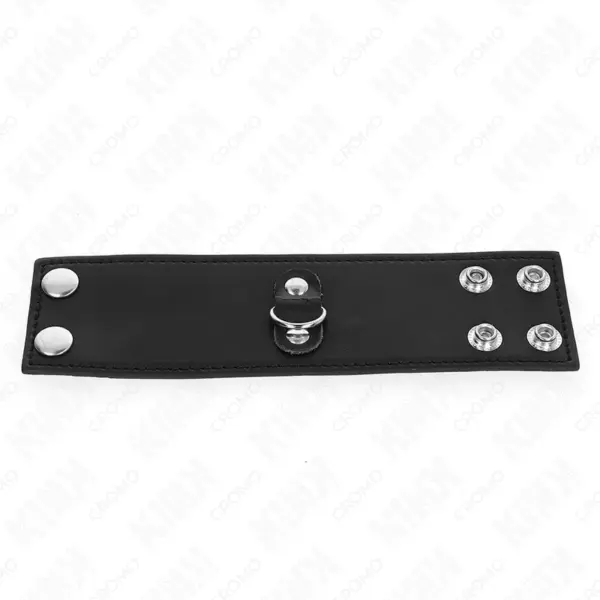 KINK - Anillo Pene Cuero con Cierre a Presión 18 x 5 cm - Control y Estilo - Imagen 3