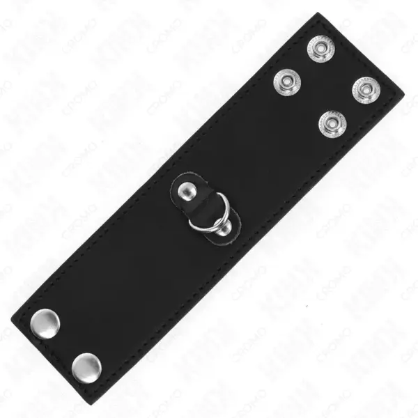 KINK - Anillo Pene Cuero con Cierre a Presión 18 x 5 cm - Control y Estilo - Imagen 4