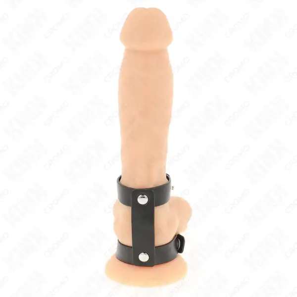 KINK - Anillo Pene Doble Polipiel Ajustable para Placer y Control - Imagen 4