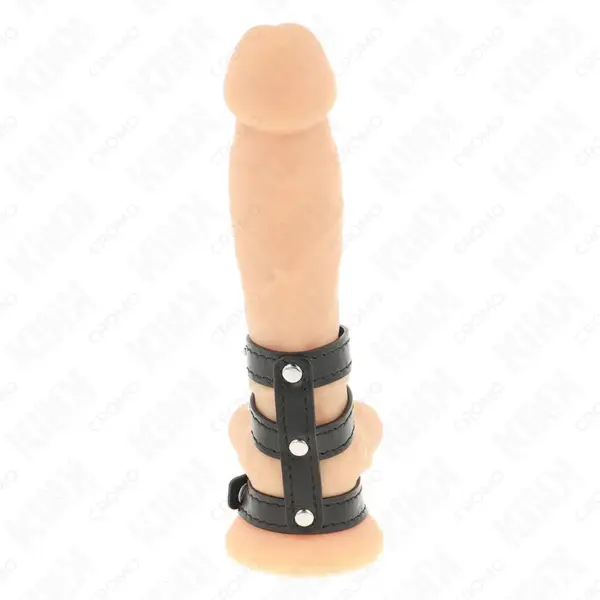 KINK - Anillo pene polipiel triple con cierre a presión - Imagen 2