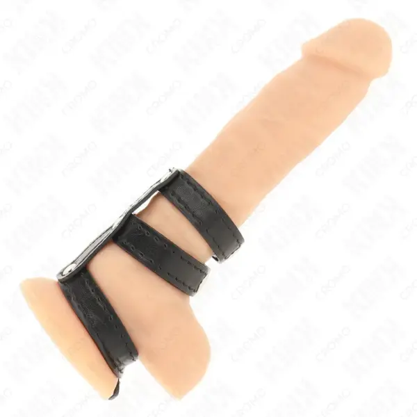 KINK - Anillo pene polipiel triple con cierre a presión - Imagen 4