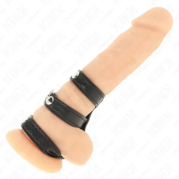 KINK - Anillo pene polipiel triple con cierre a presión - Imagen 6