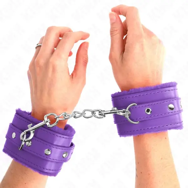 KINK - Muñequera Forrada Premium Violeta con Correa Violeta Ajustable - Imagen 4