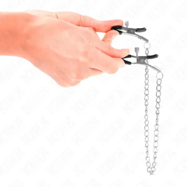 KINK - Pinzas para Pezones con Cadena Fina 30 cm - Imagen 3