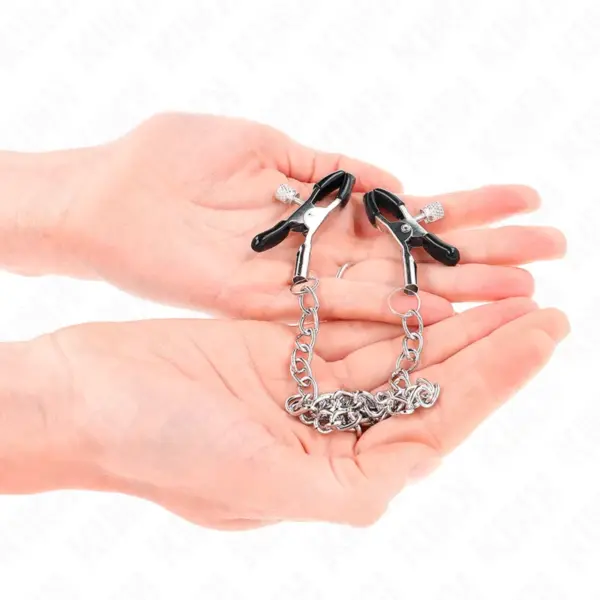 KINK - Pinzas para Pezones con Cadena Fina 30 cm - Imagen 4