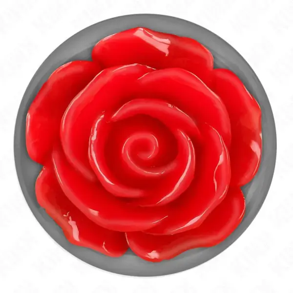 KINK - Plug Anal Metálico con Rosa Roja Talla S - Imagen 5