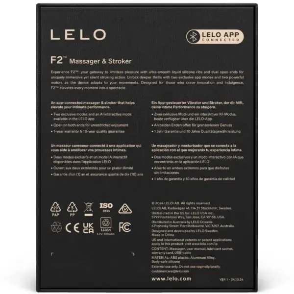 LELO - F2S™ Masturbador Masculino Azul para Placer Inigualable - Imagen 12