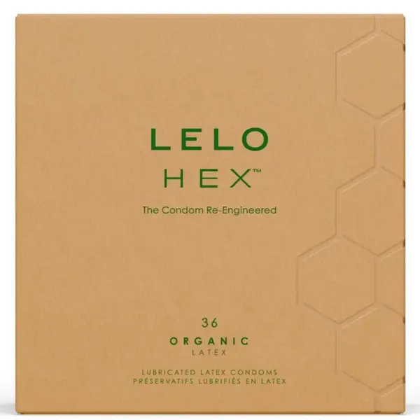 LELO HEX™ Organic - Preservativo ecológico de lujo en caja de 36 uds