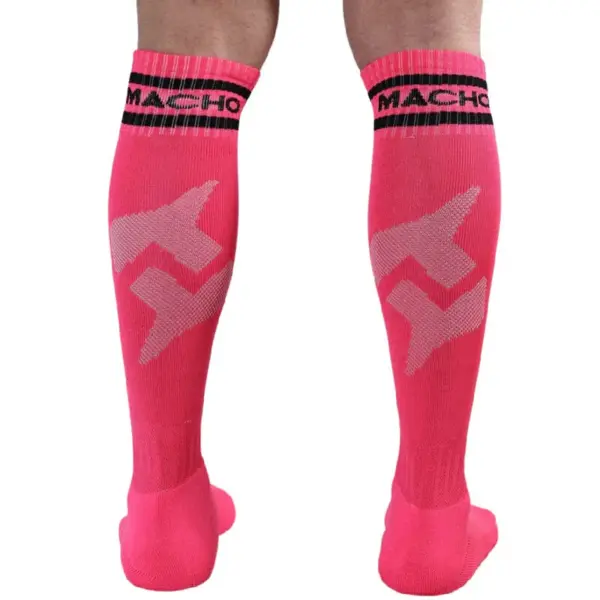 Macho - Calcetines largos talla única rosa para hombres - Imagen 3