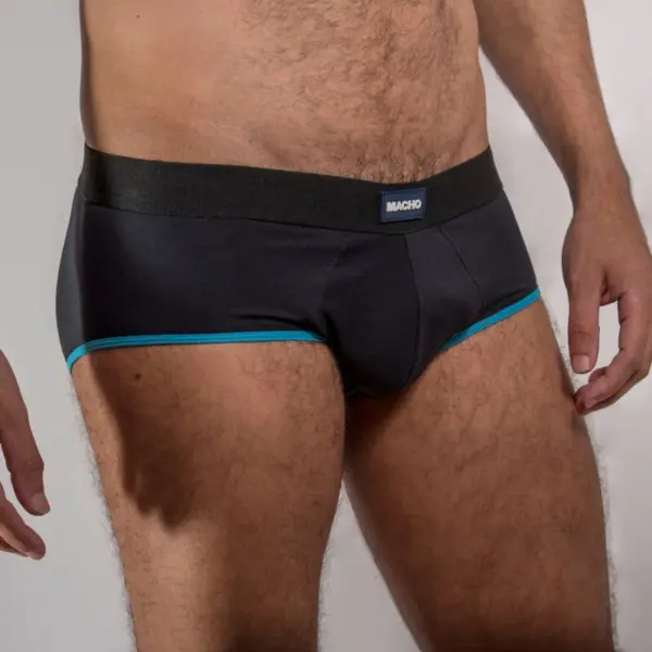 MACHO - Calzoncillo Brief Dark Azul L para Hombre con Realce - Imagen 2