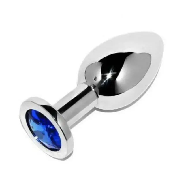 Metal Hard - Anal Plug Diamond Blue Small 5.71cm - Imagen 2