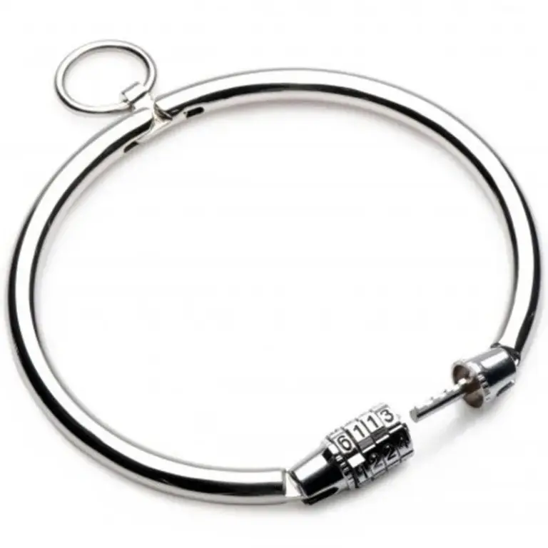 Metal Hard - Collar Metal Cierre por Combinación 10.5 cm para BDSM