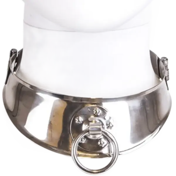 Metal Hard - Collar Restringidor con Anilla para Juegos Fetiches