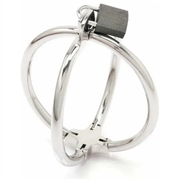 Metal Hard - Criss Cross Esposas Restricciones de Acero Inoxidable