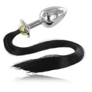 Metal Hard - Plug Anal Acero con Cola 8.89cm