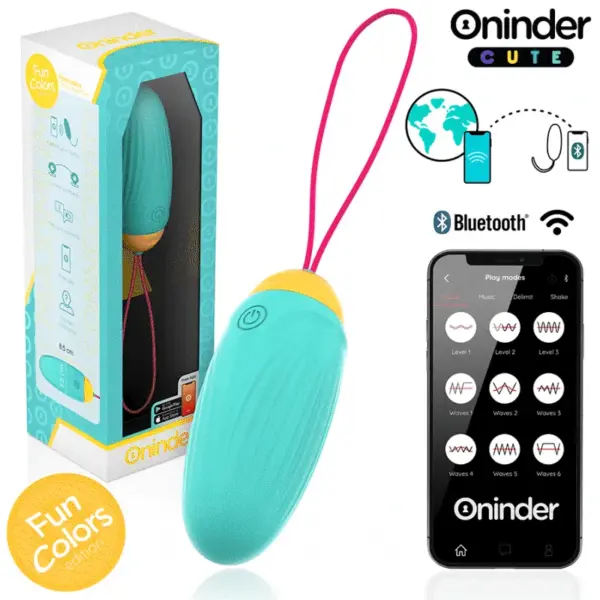 ONINDER CUTE - Huevo Vibrador con Control Remoto y Movimiento en Ondas - Imagen 2