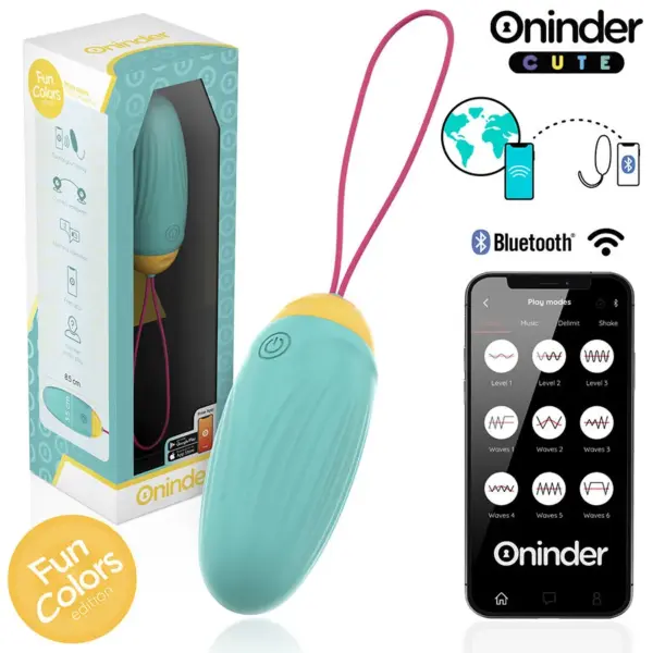 ONINDER CUTE - Huevo Vibrador con Control Remoto y Movimiento en Ondas - Imagen 3