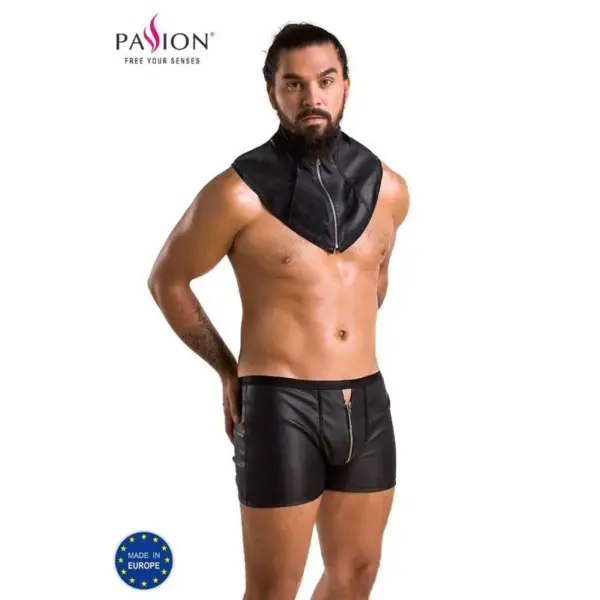 PASSION - 051 SET EDWARD NEGRO S/M - Lencería Erótica Elegante