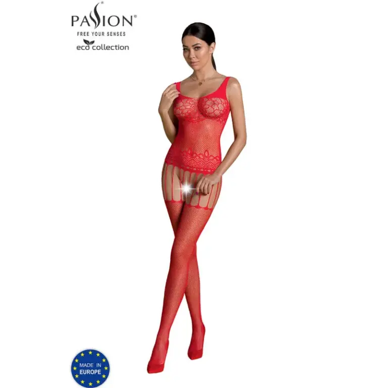 PASSION - Bodystocking ecológico rojo de la Eco Collection