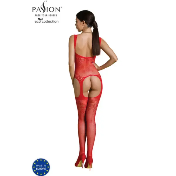 PASSION - Bodystocking ecológico rojo de la Eco Collection - Imagen 2