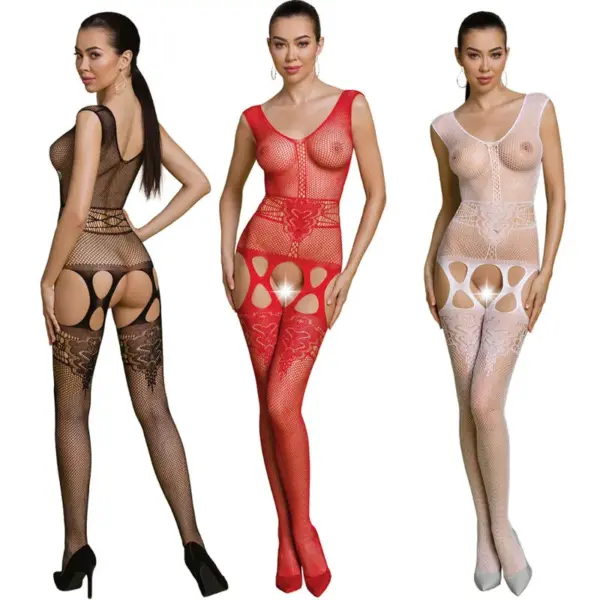 PASSION - Eco Collection Bodystocking Eco BS014 Negro - Imagen 5