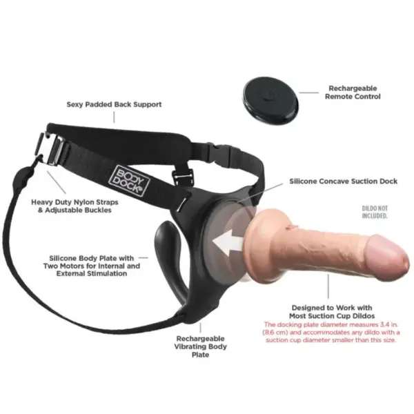 Pipedreams - Body Dock G-Spot Pro Harness con Vibración - Imagen 5
