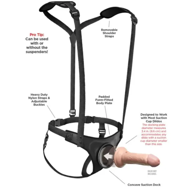 Pipedreams - Body Dock Strap-On Suspenders para una Experiencia Erótica Sin Complicaciones - Imagen 5