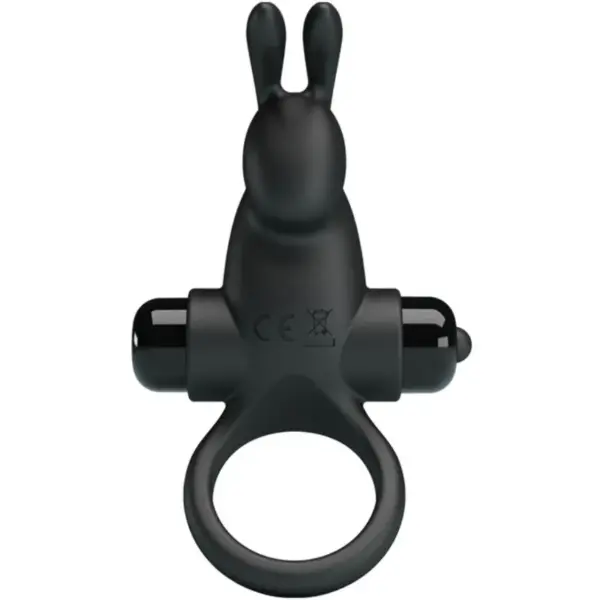 Pretty Love - Anillo vibrador con estimulador rabbit clítoris negro - Imagen 2