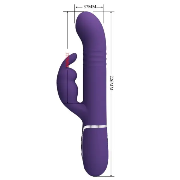 Pretty Love - Vibrador rabbit con licking morado - Imagen 7