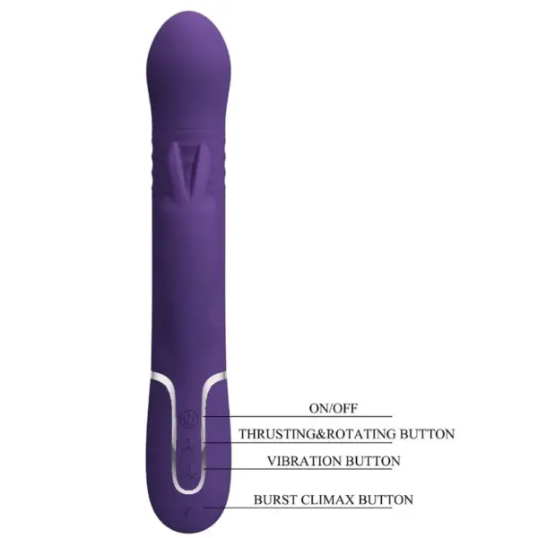 Pretty Love - Vibrador rabbit con licking morado - Imagen 8