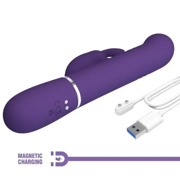 Pretty Love - Vibrador rabbit con licking morado - Imagen 9