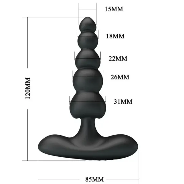 Pretty Love - Corban Vibrador Anal 10 Vibraciones Negro - Imagen 7