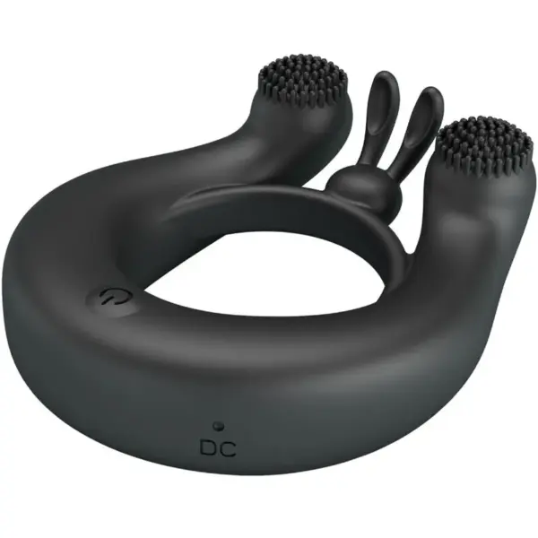 Pretty Love - Anillo vibrador y estimulador de clítoris negro - Imagen 4