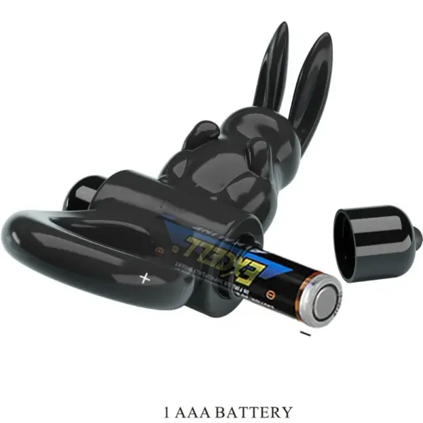 Pretty Love - Anillo vibrador rabbit negro con 10 vibraciones - Imagen 4