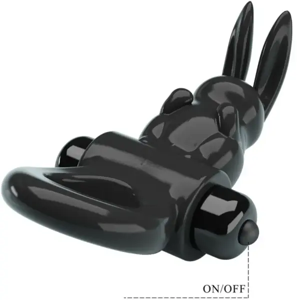 Pretty Love - Anillo vibrador rabbit negro con 10 vibraciones - Imagen 5