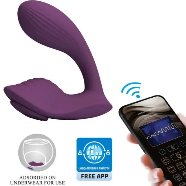 Pretty Love - Vibrador masajeador con app gratuita morado