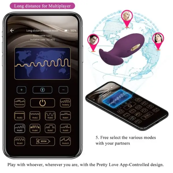 Pretty Love - Plug anal controlado por app lila - Imagen 17